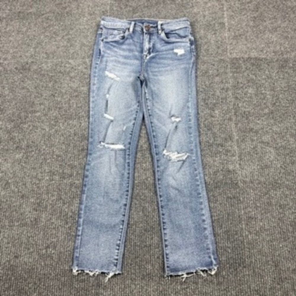BLANKNYC The Madison Crop High Rise Distressed Jeans Blue Size 26 79AG1794NO